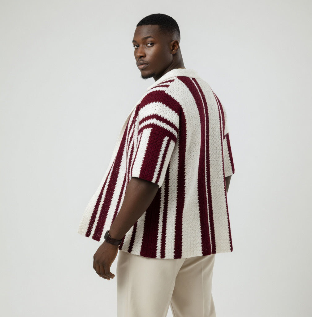 Zane Stripe Crochet Shirt