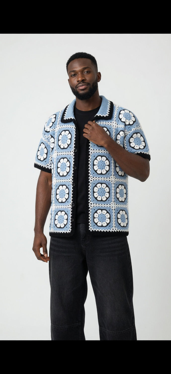 Orion Floral Crochet Shirt