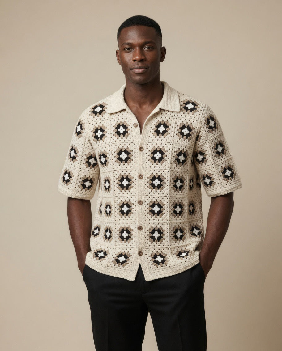 Milo Classic Square Crochet Shirt