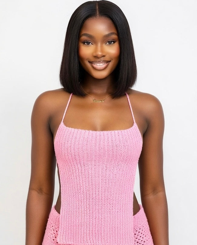 Astra Sculpt Rectangle Top & Micro Mini Skirt Set