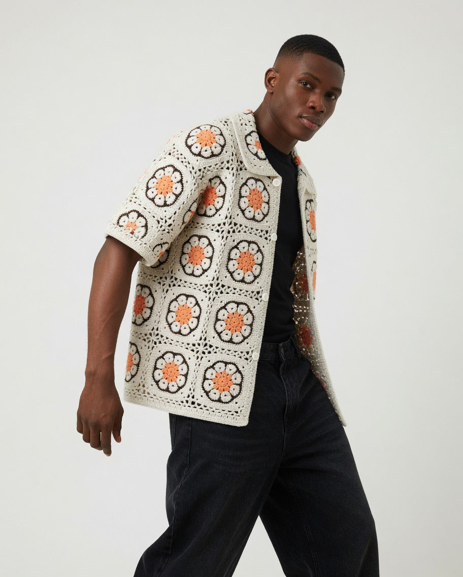 Orion Floral Crochet Shirt