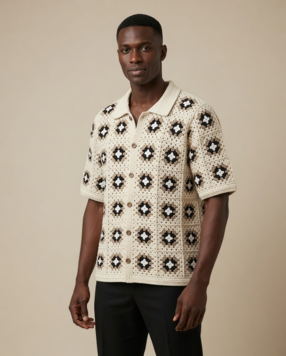 Milo Classic Square Crochet Shirt