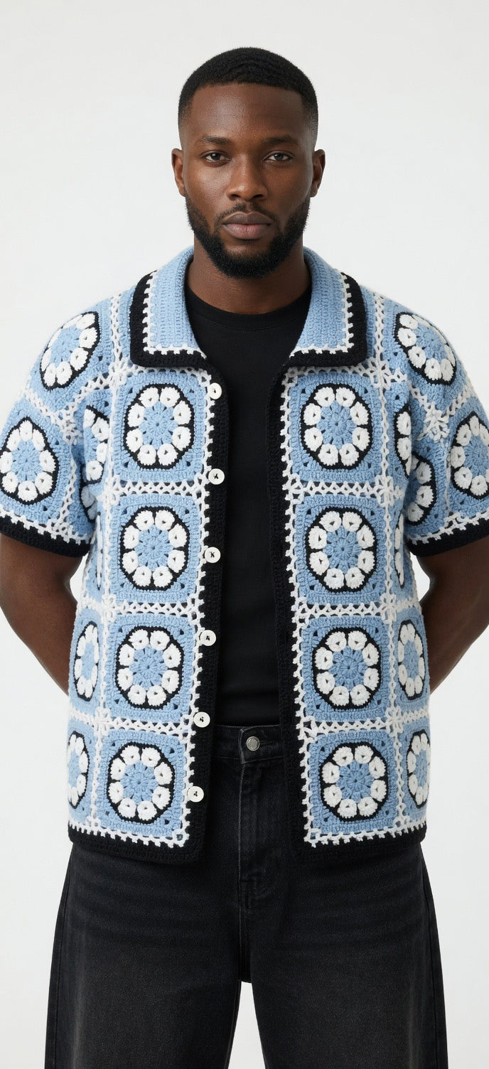 Orion Floral Crochet Shirt