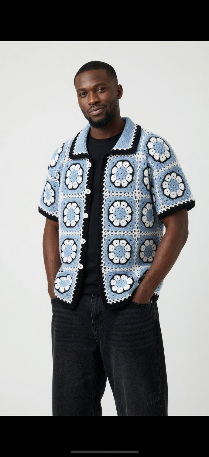 Orion Floral Crochet Shirt