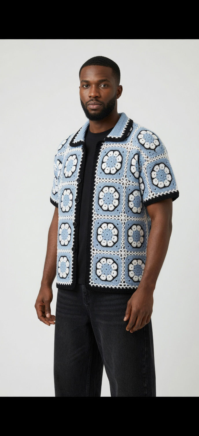 Orion Floral Crochet Shirt