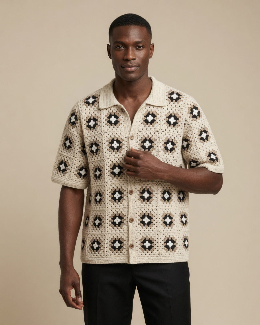 Milo Classic Square Crochet Shirt